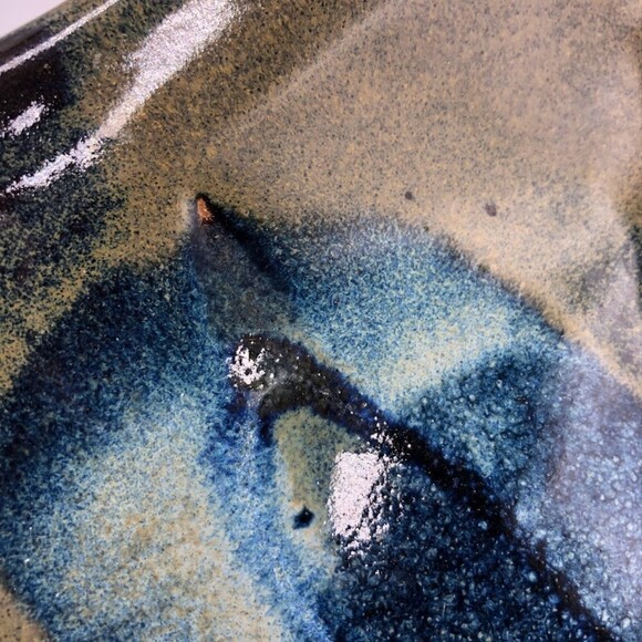 Vintage Clay Pottery Square Decorative Square Plate Abstract Art Contemporary - Picture 7 of 10